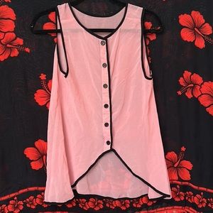 Pink Sheer Button Down